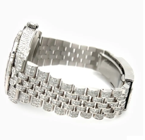 Reloj Deportivo Analógico de Lujo, Estilo Hip Hop, Joyería Fina, Hecho a Mano con Diamantes Moissanite de Alta Calidad, Unisex, Acero Inoxidable y Cuero, a la Moda - Product Image 5