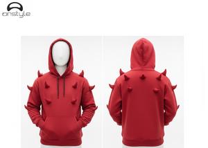 เสื้อฮู้ดฮอร์นฤดูหนาวแบบสั่งทำพิเศษ สไตล์สตรีทแวร์ ทรงโอเวอร์ไซส์ ผ้าฟลีซเรียบ สีพื้น ผลิตจากโพลีเอสเตอร์/คอตตอน เป็นมิตรกับสิ่งแวดล้อม แห้งเร็ว ระบายอากาศได้ดี - Product Image 5