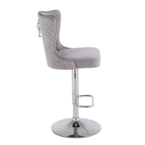 Grosir kursi Bar beludru Sarapan Modern Nordic, kursi restoran bar kopi dengan desain cantik - Product Image 3