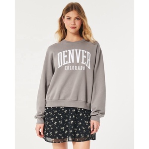 Men's Cotton <b>Crewneck</b> Sweatshirt Custom Screen Print Graphic Oversized Plain Design Casual and Luxury Style women's sweatshirt - Product Image 2