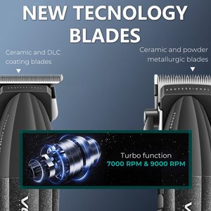 Kit de Coiffure Professionnel 3-en-1 pour Hommes – Tondeuse, Tondeuse de Précision et Rasoir Électrique Sans Fil 9000 tr/min – Alimenté par Batterie - Product Image 4