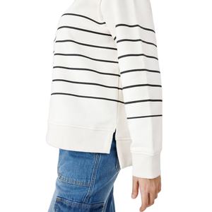 Pull à col rond à manches longues en laine mérinos mélangée de haute qualité avec logo personnalisé en gros pour femmes - Product Image 5