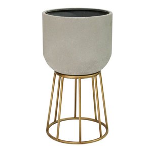 Maceta blanca decorativa de Metal personalizada moderna de latón AK con soporte macetas decorativas para el hogar para decoración interior - Product Image 3