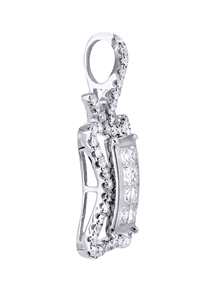 Pendentif Hip Hop Chrétien en Argent 925 Personnalisé Design de Mode de Rue Glacé Diamant Taille Émeraude Moissanite Jésus Croix Baguette Fine - Product Image 4