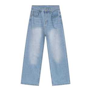 Pantalons baggy streetwear unisexe, jeans amples surdimensionnés, vêtements de rue, jeans vintage délavés pour garçons, jeans pour hommes - Product Image 1