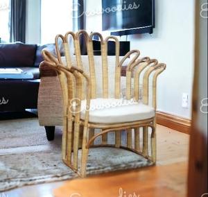 New Look Outdoor & Indoor Patio Kids Bamboo <b>Cane</b> Rattan Outdoor Dinner <b>Chair</b> Lounge & Living Room Modern Rattan Kids <b>Chair</b> - Product Image 1