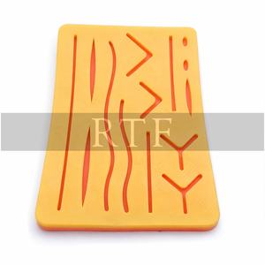 Coussin d'entraînement à la suture pour étudiants en médecine, réutilisable, en silicone, simulation réaliste de la peau et motifs de plaies variés - Product Image 2