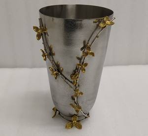 Pot de fleur en aluminium design pour la maison hôtel et mariages couleur marron fleur de table vases décoratifs accessoires de décoration pour la maison - Product Image 5