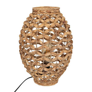 Lampe d'appoint décorative pour chambre à coucher, la moins chère, en jacinthe d'eau tressée, lampe de chevet - Product Image 2