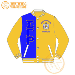 Personalizado Sigma Gamma Rho satén bordado Varsity chaqueta Sorority alta calidad transpirable impermeable a prueba de viento 100% mujeres - Product Image 1