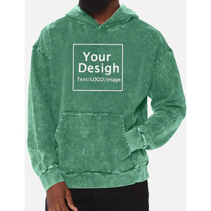 Sweat-shirt à capuche surdimensionné pour homme 2024, pull vintage délavé à l'acide, pull décontracté habillé, basique, surdimensionné, lourd - Product Image 3