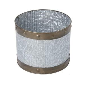 Ensemble de 3 jardinières rondes galvanisées de qualité supérieure, taille personnalisée, pots à fleurs pour fournisseur en gros - Product Image 4