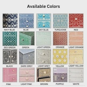 Incrustation d'os et de nacre artisanale à 3 tiroirs pour les conceptions de meubles artistiques avec tiroirs d'acceptation de la personnalisation - Product Image 2