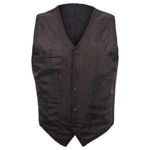 Chaleco de motorista de cuero personalizado para hombre, Chaleco de cuero de motocicleta a prueba de viento para ciclistas de Club - Product Image 3