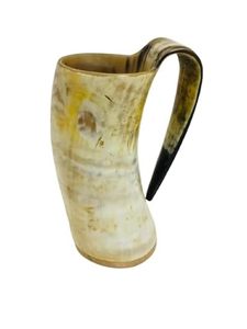 Mug en corne de buffle poli fait main, style animalier, écologique, durable, pour occasions spéciales, décoration de maison et de fêtes - Product Image 2