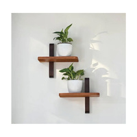 Étagère murale pour plantes, petite étagère flottante pour la décoration intérieure de style mid-century modern