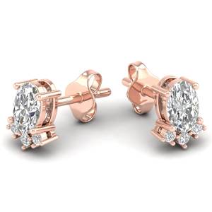 REYES Precio al por mayor Pendientes de oro blanco macizo de 14K con moissanita de corte ovalado de 1.09 quilates y cierre de rosca para mujer, joyería fina - Product Image 5