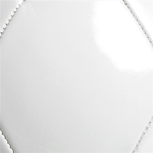 Ballon de football personnalisé tout blanc, cousu à la machine, durable, écologique, léger, en cuir PU, taille 5, entraînement/mautien, design vierge - Product Image 4