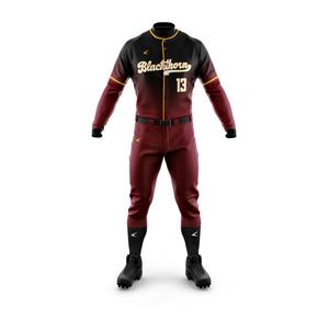 Uniforme de baseball sur mesure de dernière génération pour les clubs, meilleur prix de gros, uniforme de softball unisexe de couleur unie imprimé - Product Image 2