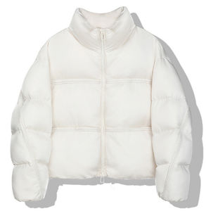 "2025 Men's <b>Jackets</b> Custom <b>Woman</b> <b>Winter</b> Zipper-Up Stand Collar Cropped Puffer <b>Jackets</b> <b>Waterproof</b> Leather <b>Jacket</b> Cotton Filling" - Product Image 4