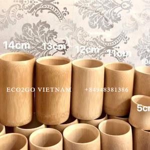 Juego de tazas de bambú con pajitas, logotipo personalizado grabado con láser/tazas de fibra de bambú natural hechas a mano 100% en Eco2go Vietnam - Product Image 4
