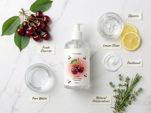 Gel Lubricante Personal con Sabor a Cereza Premium |   A base de agua |   Plantas Naturales Puras |   Ecológico |   Botella con Atomizador |   Venta al por mayor - Product Image 6