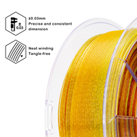 Filament PLA scintillant dégradé ZIRO sans bulle 1.75mm 1kg Filament plastique pailleté multicolore PLA pour imprimante à Filament 3d