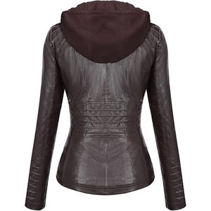 Chaquetas de Motocicleta de Piel de Oveja Genuina para Mujer, Moda Otoñal, Personalizadas, Transpirables, Resistentes al Viento, Impermeables, Ecológicas y Desmontables - Product Image 2