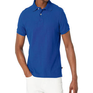 Manga larga de poliéster de alta calidad para hombres para polos, patrón sólido bordado personalizado, marca antiarrugas, camisas lisas de lona - Product Image 1