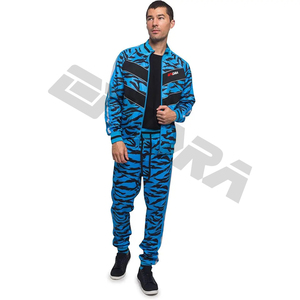 Ensemble de survêtement pour homme avec fermeture éclair intégrale et col montant, conçu pour l'entraînement sportif, la course quotidienne, le confort et un style actif - Product Image 5