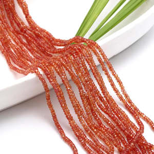Perles Rondelles Facettées en Saphir Padparadscha Naturel Orange, Pierres Précieuses en Vrac pour la Fabrication <span class=keywords><strong>de</strong></span> Bijoux - Perles Larimar, Amétrine, Rubis, <span class=keywords><strong>Opale</strong></span> - Product Image 5