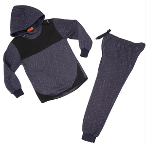 Conjunto Deportivo de Moda para Bebés Niños, Cintura Elástica, 100% Algodón, con Capucha, Estilo Casual para Invierno - Product Image 2