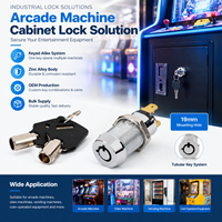 Cylindre de serrure pour borne de jeu d'arcade, interrupteur à clé pour machine à points, serrure pour machine à monnayeur, fourniture OEM