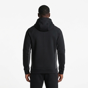 Sudadera con Capucha Personalizada OEM para Hombre, Estilo Urbano, 420 GSM, Felpa Francesa, Diseño Deportivo con Paneles, Cierre de Cremallera, Estampado de Grafiti Urbano - Product Image 2