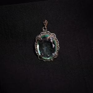 Pendentif aigue-marine Transparent en argent Sterling 925 de forme ovale - Product Image 1