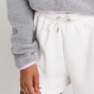 Sweat-shirt pour femme en tissu sherpa, décontracté, avec logo, pour les acheteurs en gros, prix de gros, design avec col zippé quart, design 2026 - Product Image 3