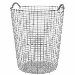 Silver Shiny Polished High Standard Quality Metal Wire Fancy Designer Fruit And <b>Bread</b> <b>Basket</b> With Handles For Best Grip Supplies - Product Image 5