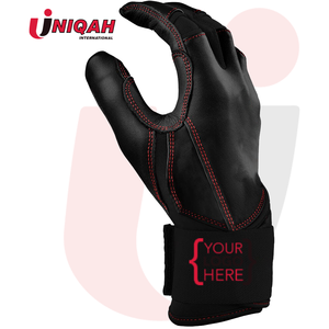 OEM ODM Full Elastic <b>Wrist</b> Wrap Durable Sheepskin <b>Leather</b> Glove New Design Softball Baseball Batting Gloves Manufacturer - Product Image 4