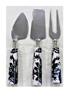 Ensemble de serveurs de fromage en métal de luxe poignée décorative couteau à fromage et épandeur en acier inoxydable élégant pour la restauration de mariage - Product Image 5