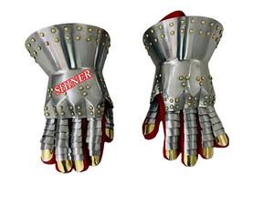 Guanteletes de armadura Guantes de acero Par de armadura | Traje de caballero medieval | Guantelete de metal de Guerrero Guanteletes usables funcionales de plata - Product Image 1