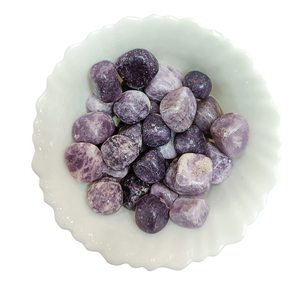 Piedras caídas de cristal pulido de lepidolita al por mayor-Curación de Reiki y Chakra-Caída de cristal curativo de lepidolita de alta calidad - Product Image 2