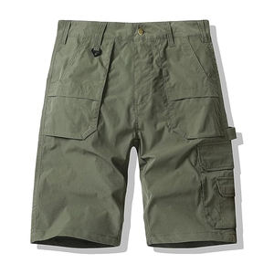 Haut court cargo multi-poches pour homme Tendance avec jean 100% coton de qualité supérieure - Product Image 4