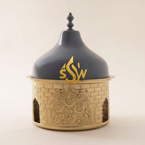 Cacerola metálica de último diseño con revestimiento en color dorado y verde para servir comida caliente en hoteles, restaurantes, hogares y para catering. - Product Image 3