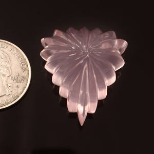 อัญมณีควอตซ์แกะสลักสีชมพูหายากรูปทรงแฟนซีธรรมชาติสำหรับเครื่องประดับอัญมณีหลวม - Product Image 2