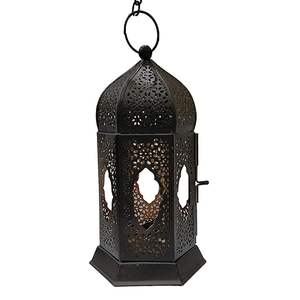 Farol de Hierro y Vidrio Estilo Marroquí de Calidad de Exportación para Decoración del Hogar, Patio, Interiores, Exteriores, Eventos, Fiestas, Bodas y Navidad - Product Image 3