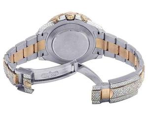 Montre-bracelet pour homme en moissanite VVS, style hip-hop, entièrement sertie de diamants, à quartz analogique, boîtier et bracelet en acier inoxydable, bijoux de mode de luxe G - Product Image 5