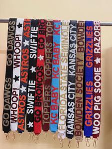 Beautiful Seed Beaded <b>Strap</b> <b>Handbag</b> Purse Bag <b>Strap</b> Custom Size Trendy Cute Style Featuring Detachable Chain Acrylic Cotton - Product Image 3