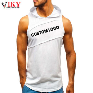 Pullover Fleece <b>Sleeveless</b> <b>Hoodies</b> With Pocket Your Own Logo Design <b>Men</b> <b>Sleeveless</b> <b>Hoodies</b> by VIKY INDUSTRIES - Product Image 5