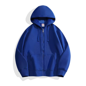 High Quality Custom Men <b>Zipper</b> Hoodies Embroidered 100% Cotton Eco-Friendly Fabric OEM Service <b>Zipper</b> Hoodies - Product Image 2