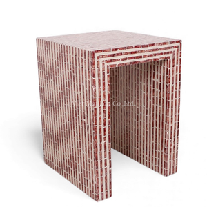 Elegante Mesa Consola Moderna de Nácar con Incrustaciones de Concha Hechas a Mano para Decoración de Interiores de Sala de Estar - Product Image 1